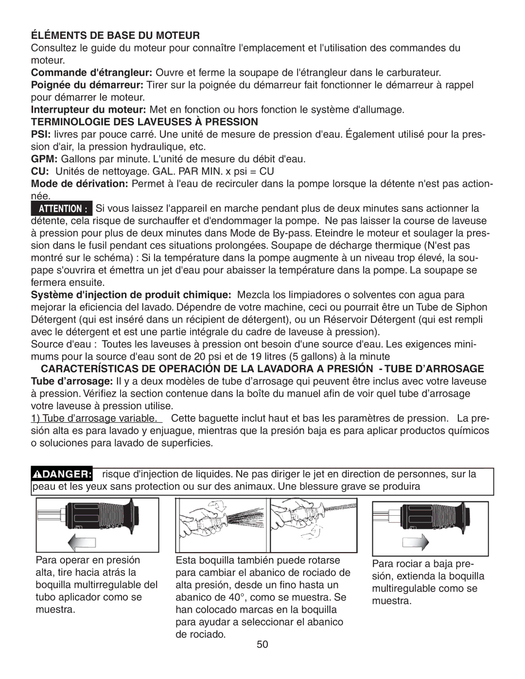 Simpson V3100 warranty Éléments DE Base DU Moteur, Terminologie DES Laveuses À Pression 