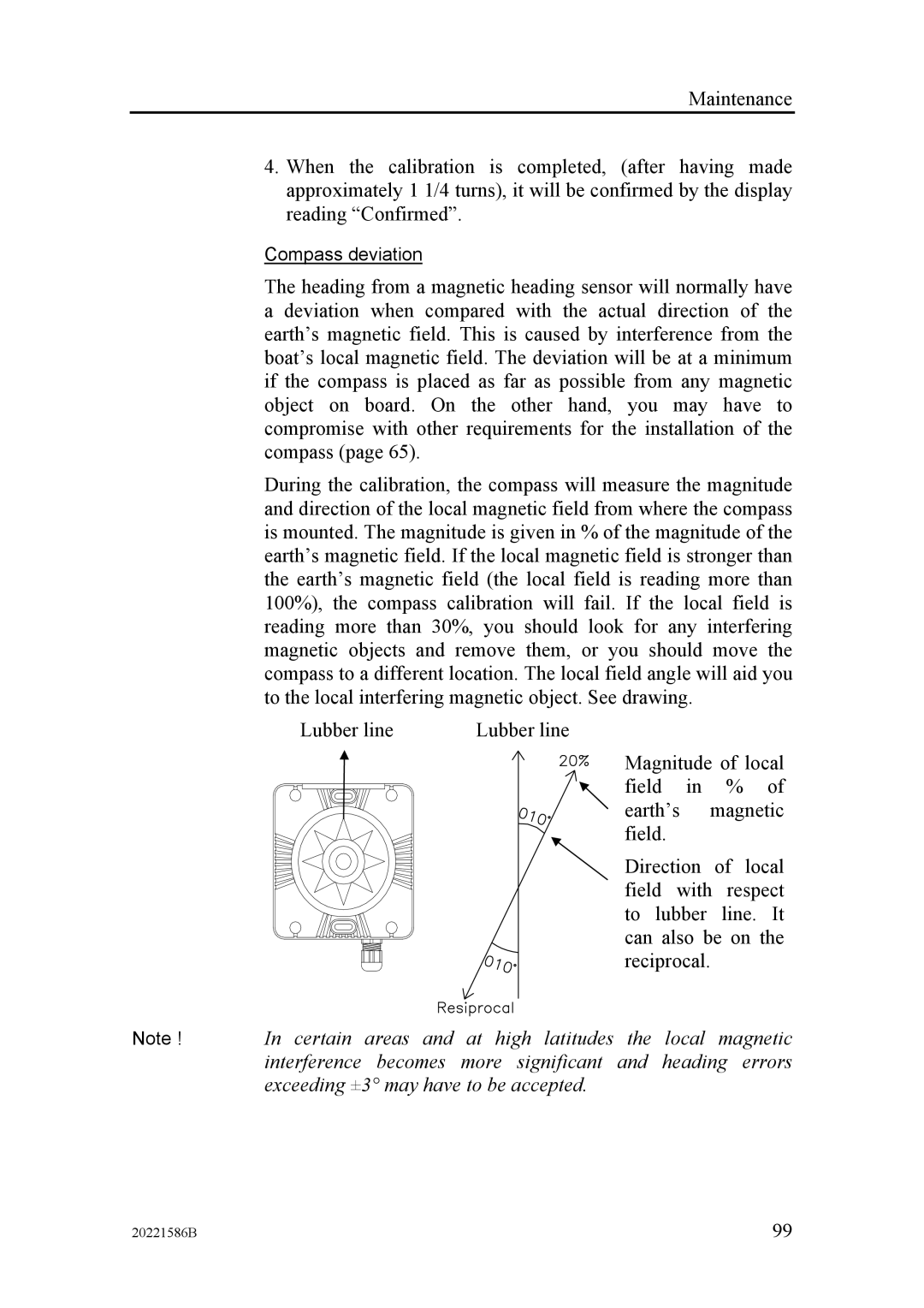 Simrad AP26, AP27 manual Local magnetic and heading errors 