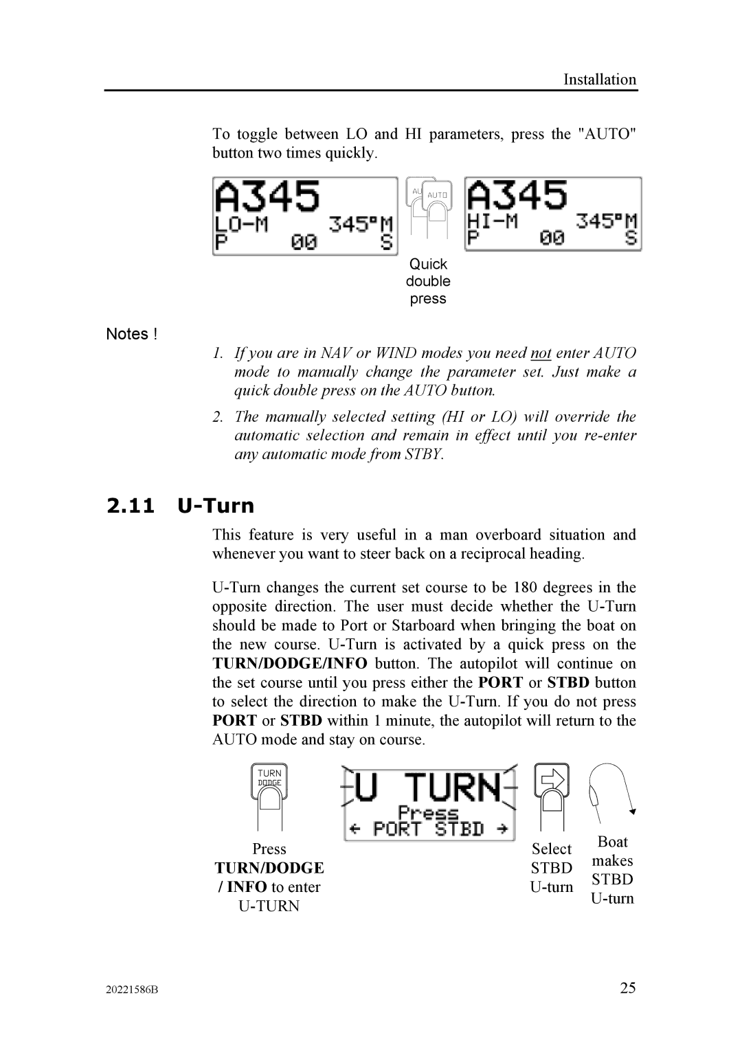 Simrad AP26, AP27 manual Turn 