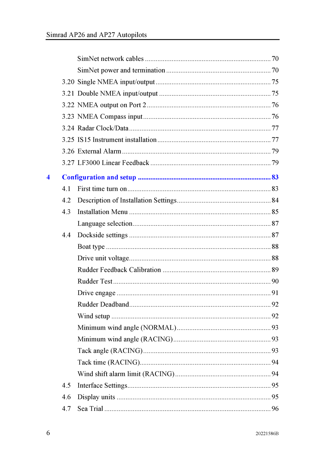 Simrad AP27, AP26 manual Configuration and setup 