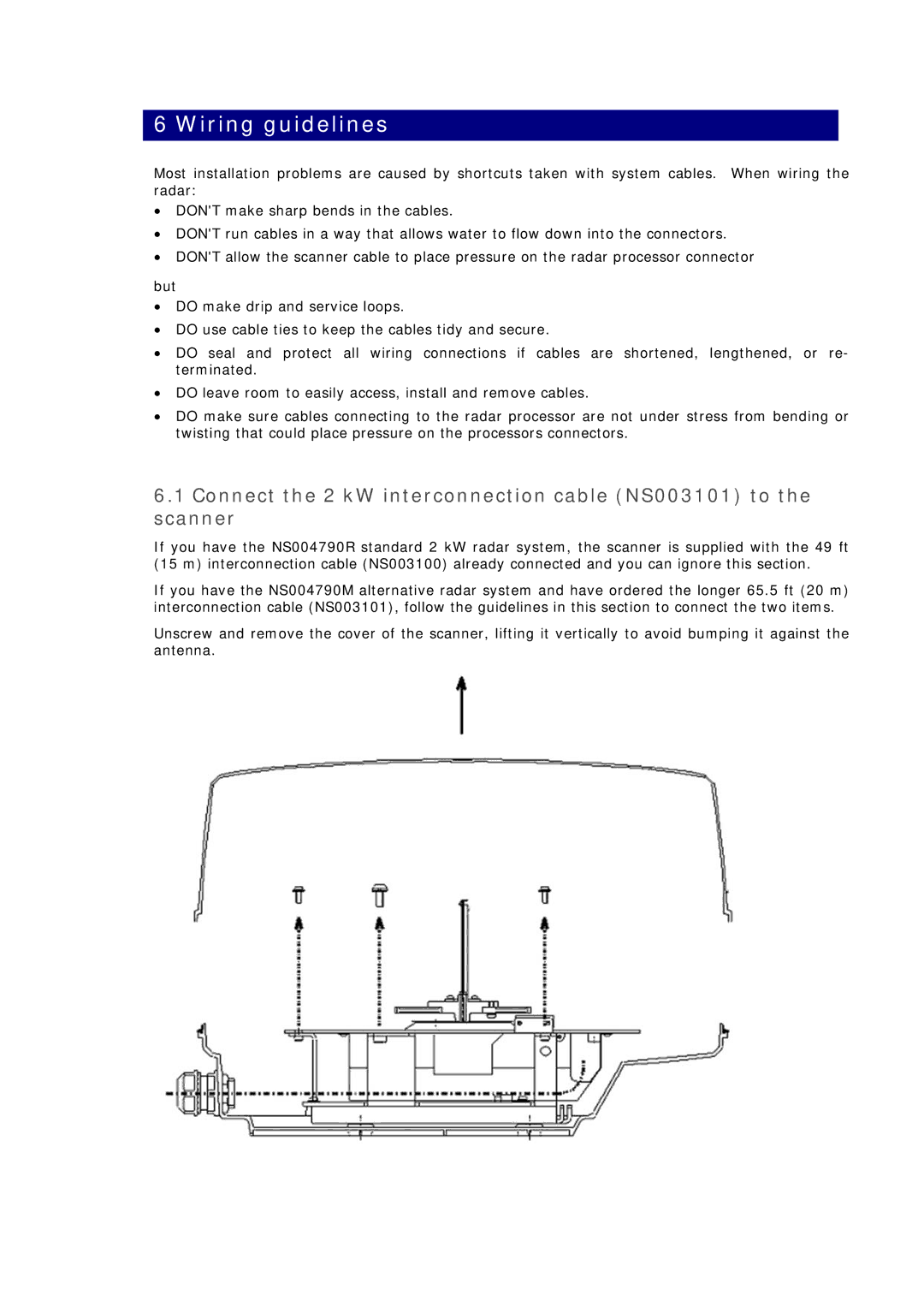 Simrad MN000802A-G manual Wiring guidelines 