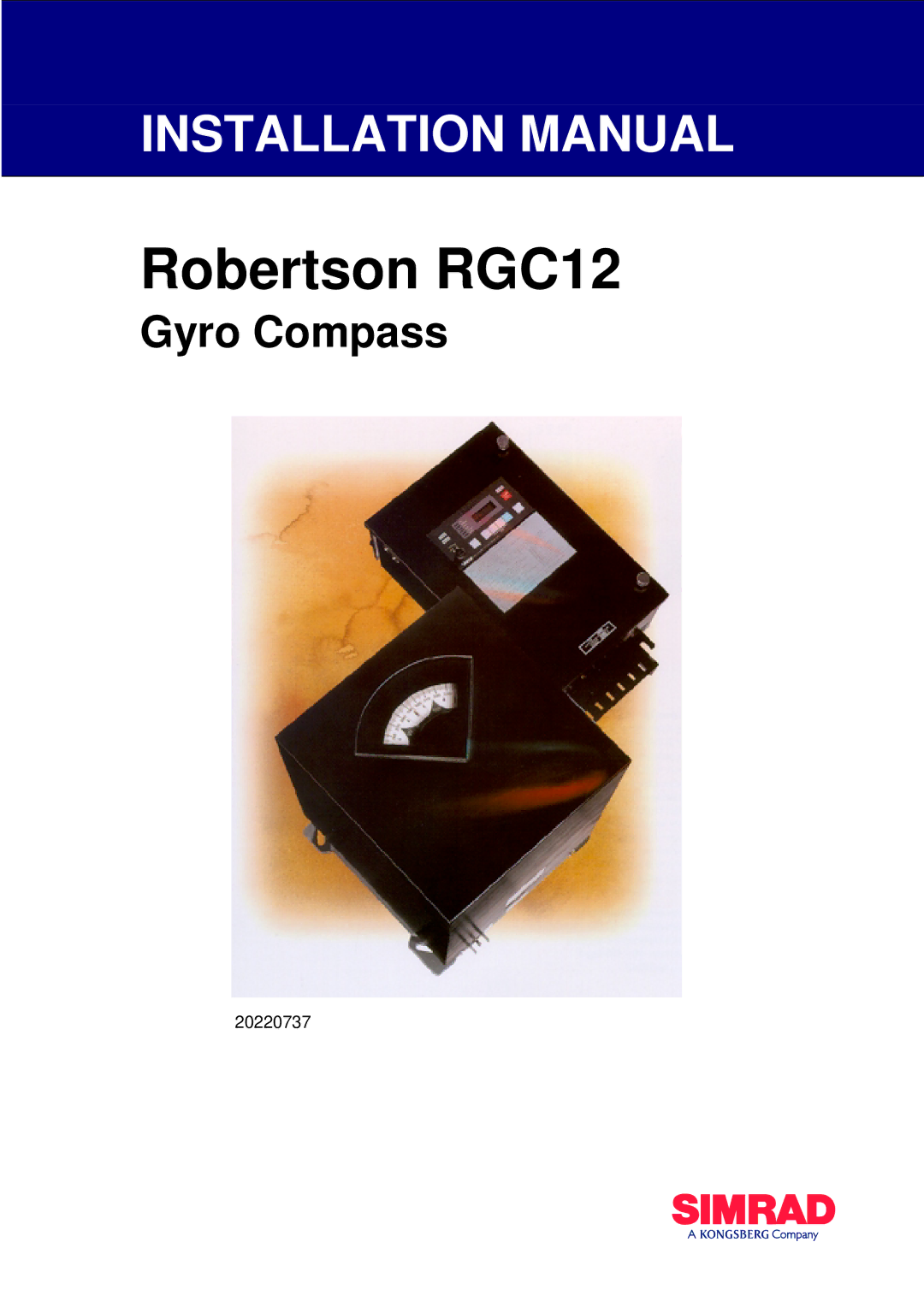 Simrad manual Robertson RGC12 