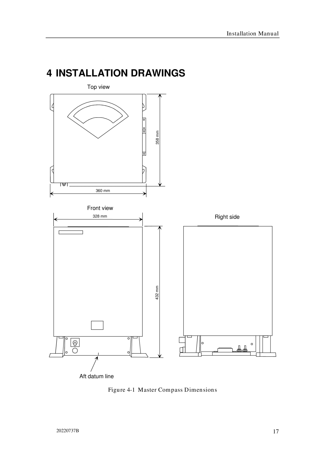 Simrad RGC12 manual Installation Drawings 