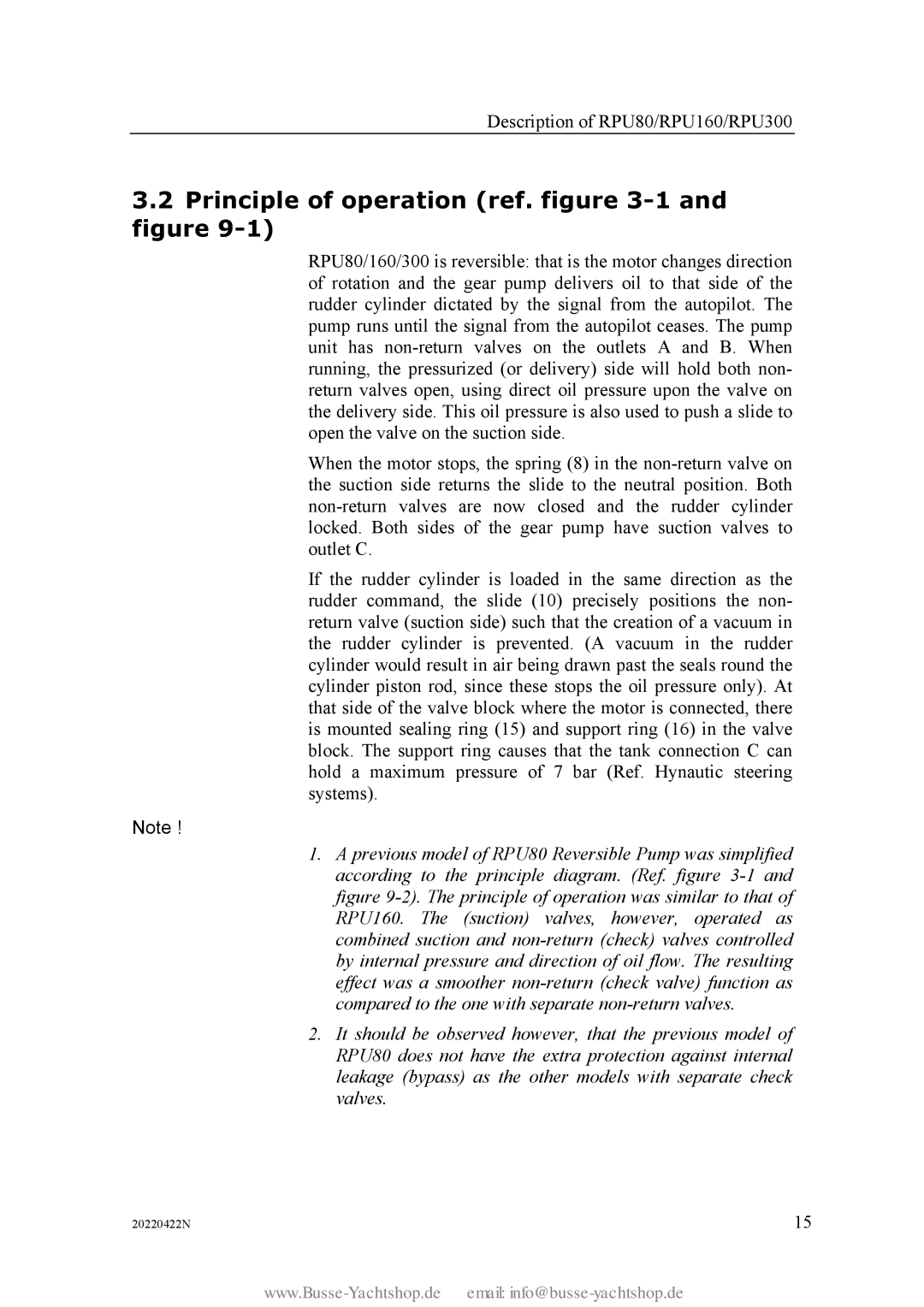 Simran RPU80 instruction manual Principle of operation ref. -1 and figure 