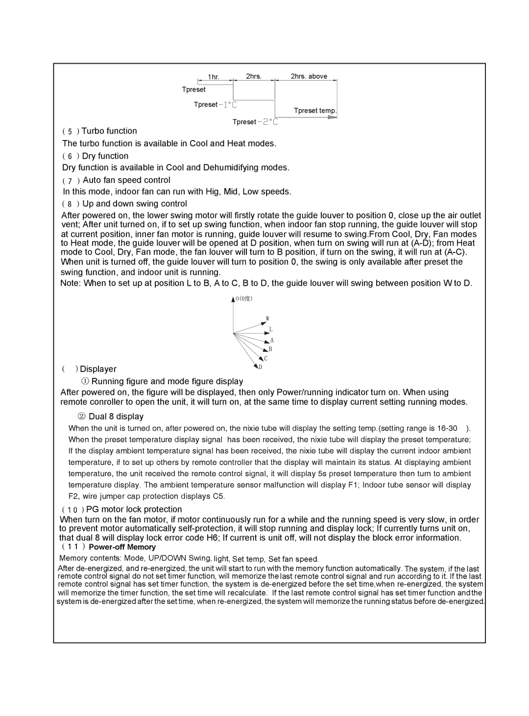 Sinclair ASH-09AK, ASH-13AK service manual Turbo function 