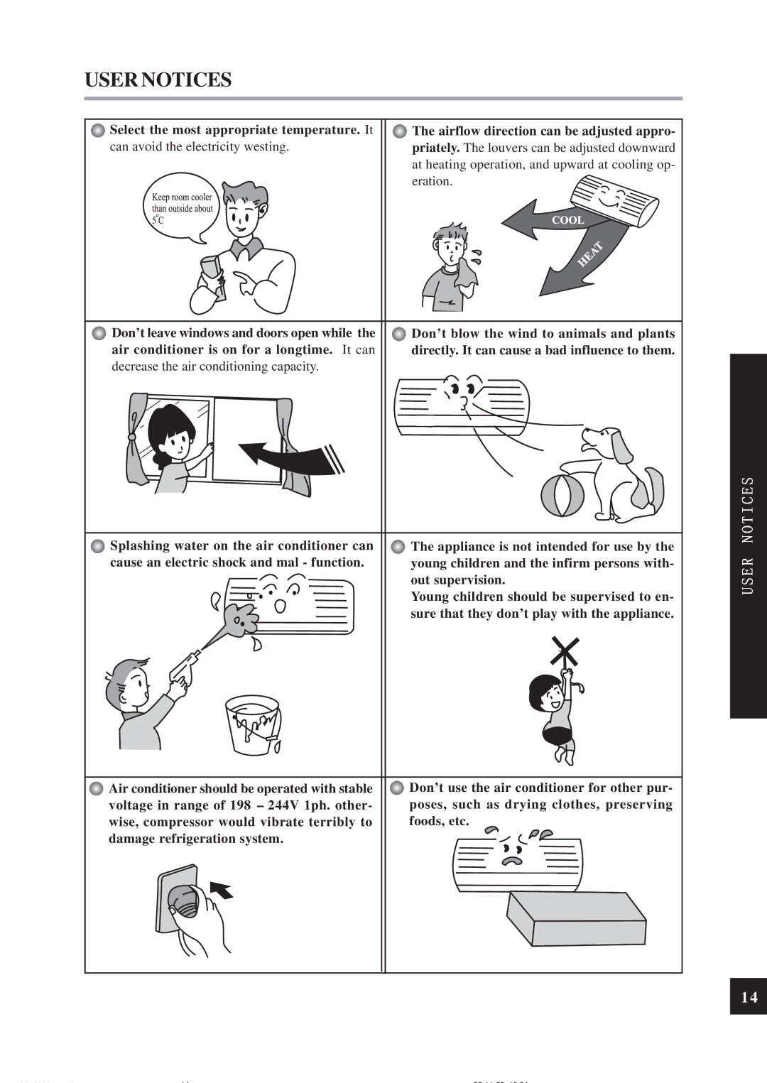 Sinclair ASH-24CN owner manual Select the most appropriate temperature. It, Airflow direction can be adjusted appro 