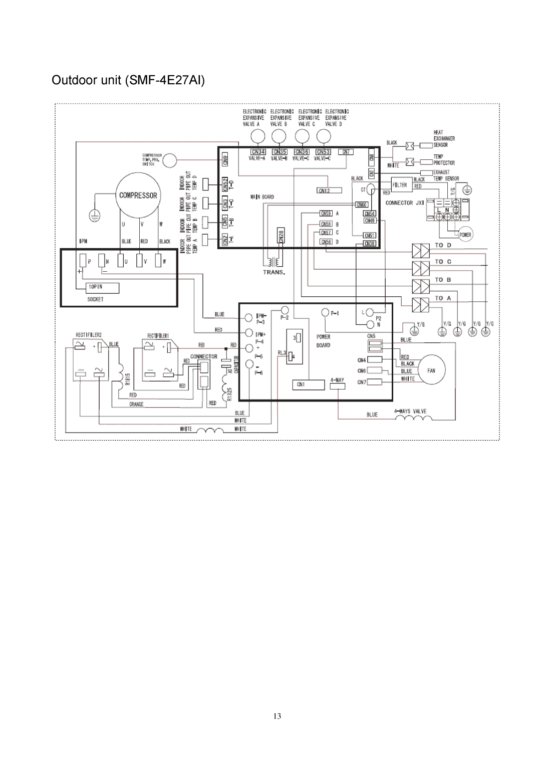 Sinclair SMF-C12AI, SMF-C18AI, SMF-C09AI service manual Outdoor unit SMF-4E27AI 