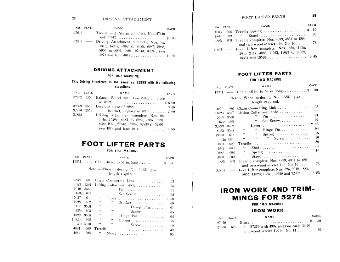 Singer 101-1 manual 