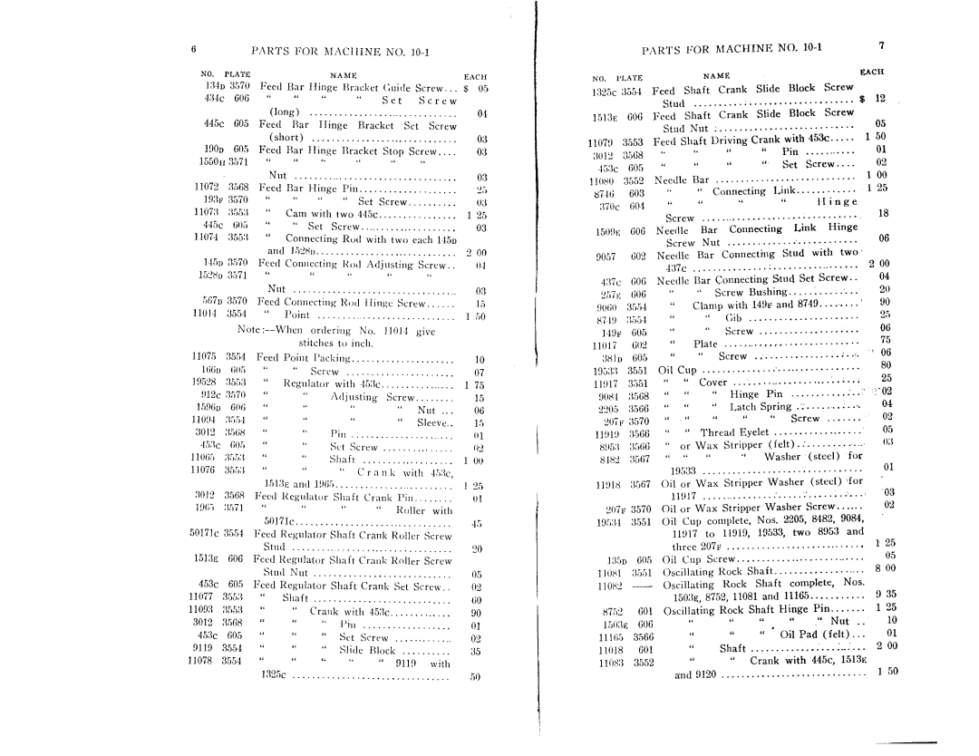 Singer 101-1 manual 