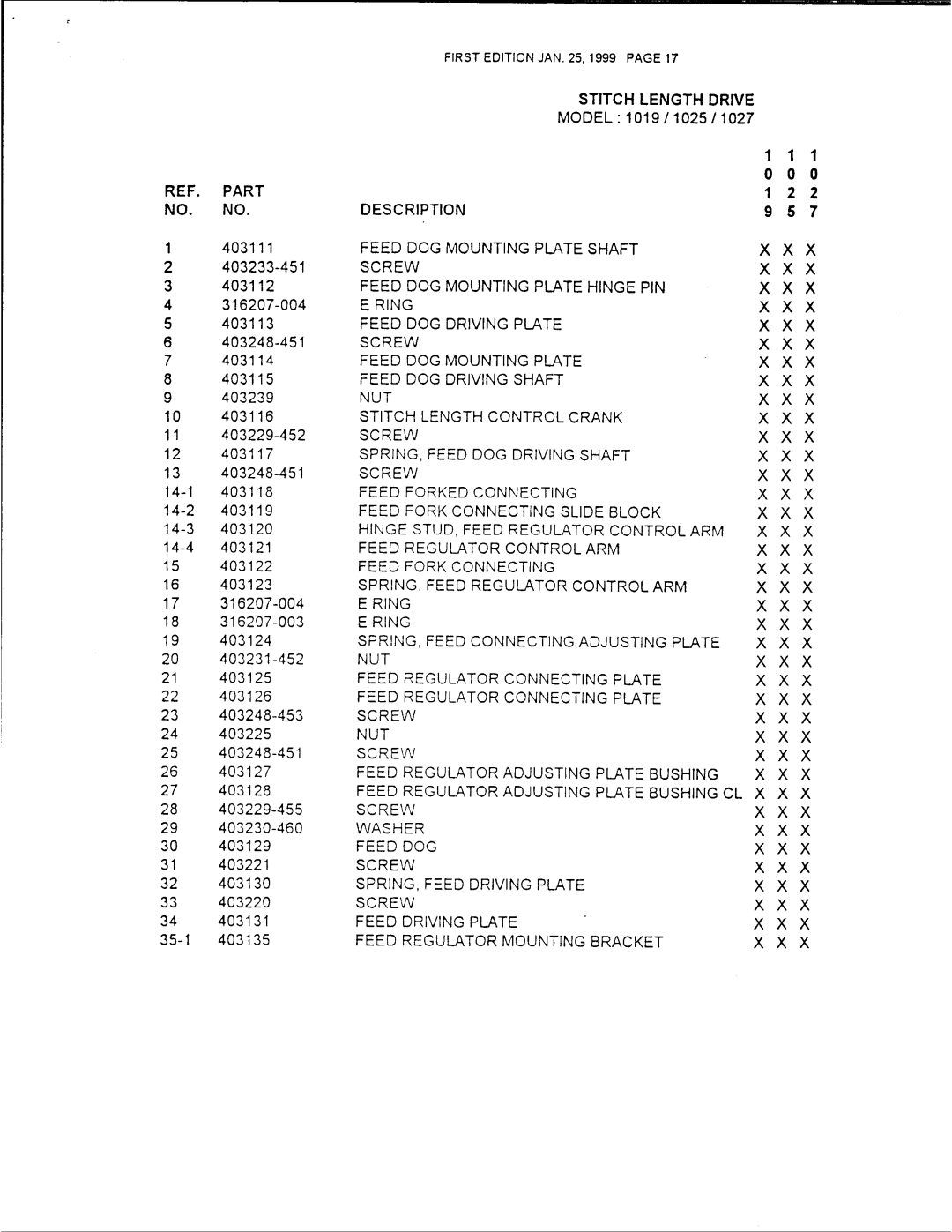 Singer 1027, 1025, 1019 manual 