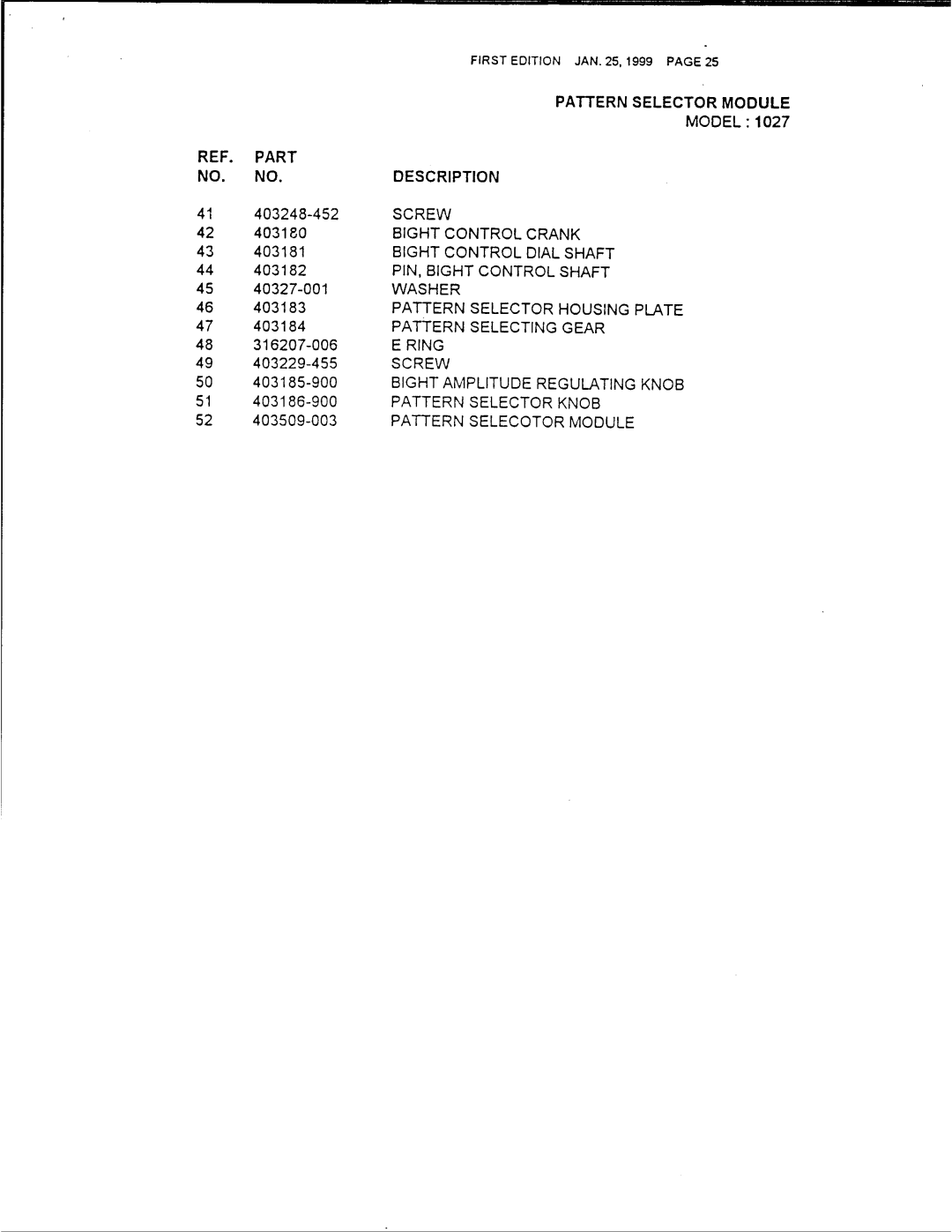 Singer 1025, 1027, 1019 manual 