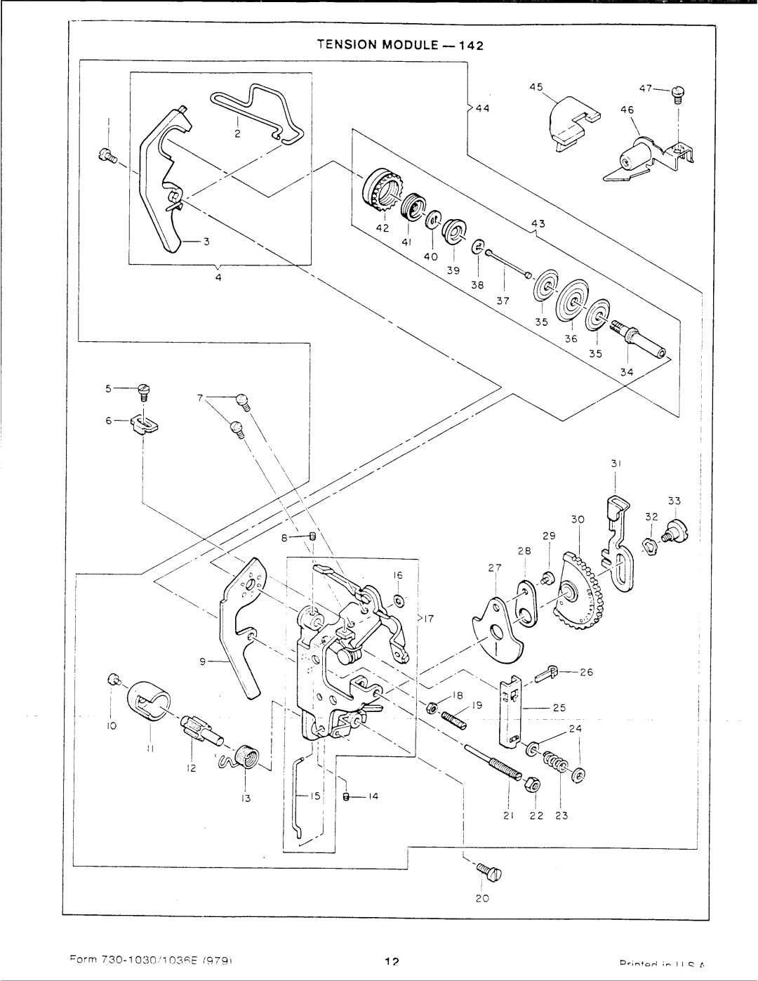 Singer 1036E, 1030 manual 