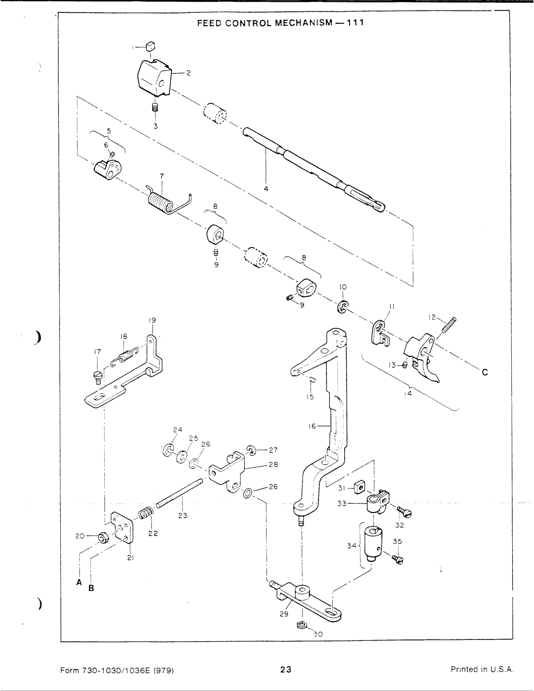 Singer 1030, 1036E manual 