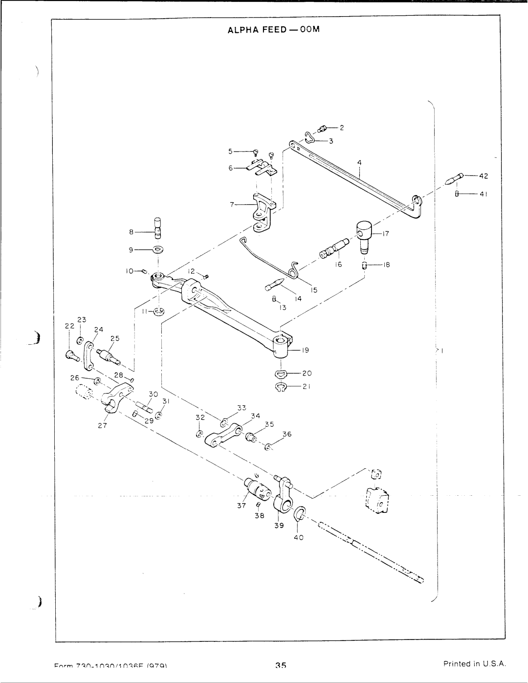 Singer 1030, 1036E manual 