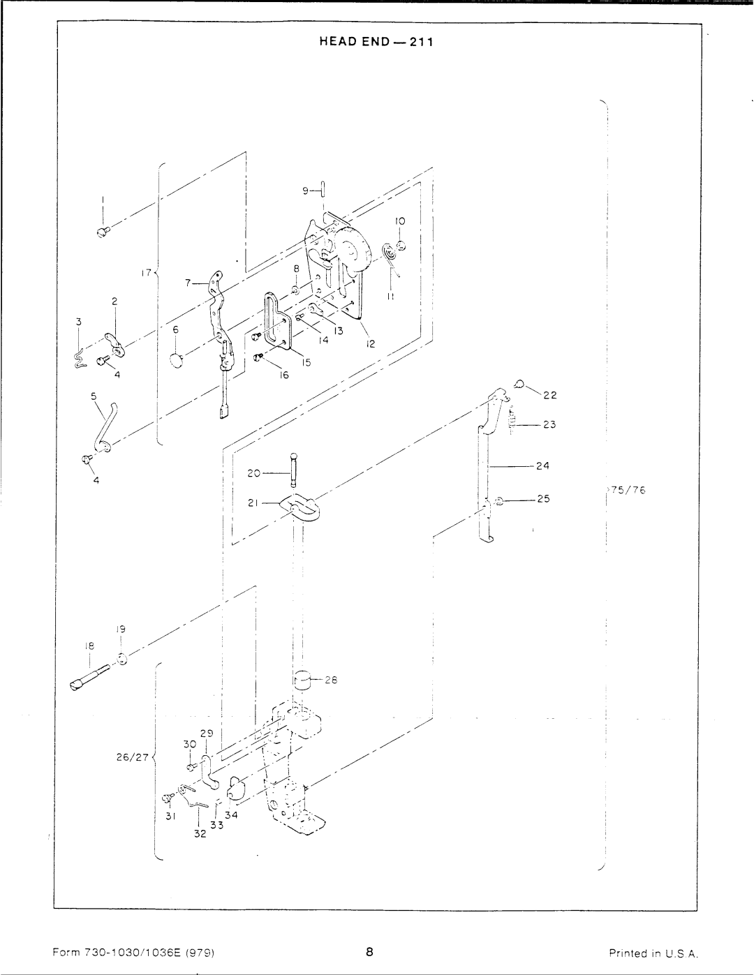 Singer 1036E, 1030 manual 