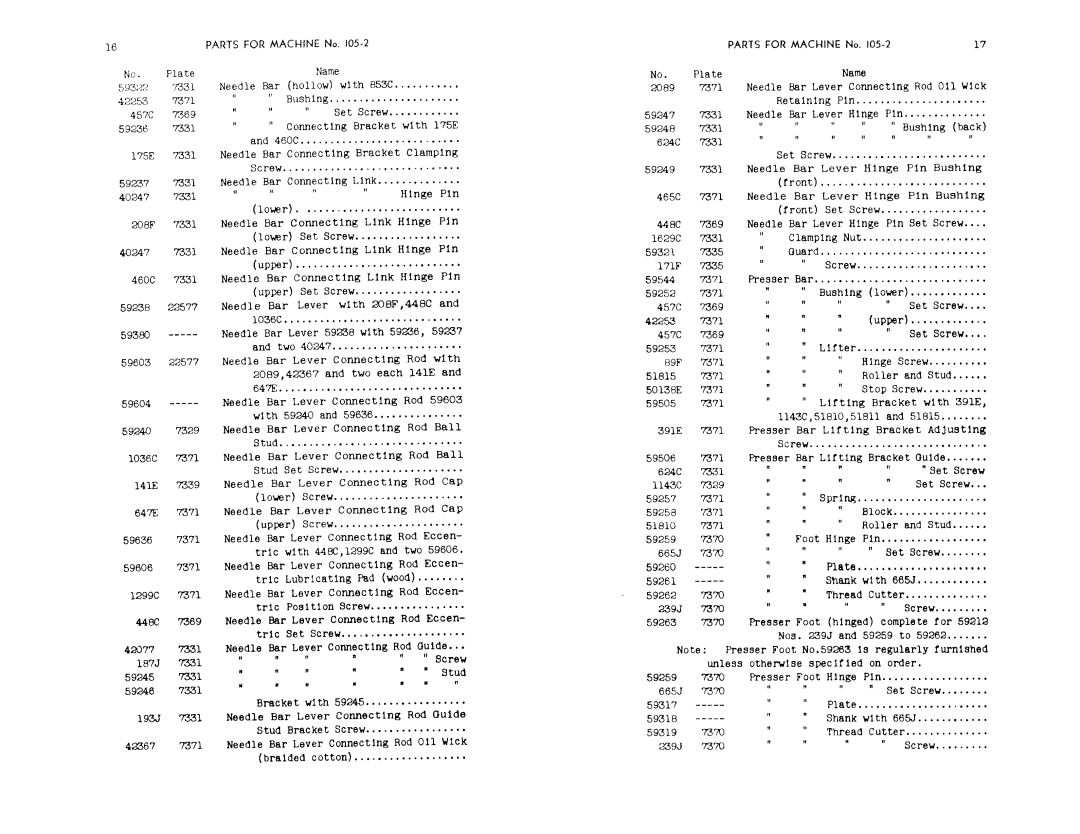 Singer 105-1, 105-2, 105-3 manual 