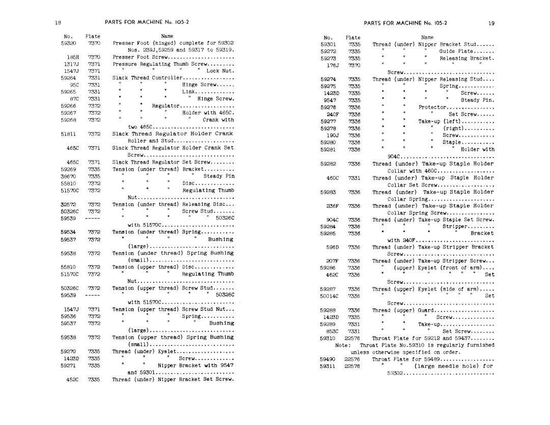 Singer 105-3, 105-2, 105-1 manual 