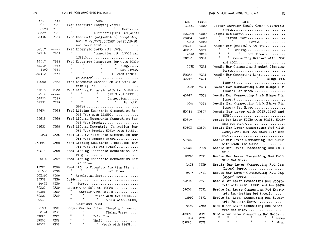 Singer 105-3, 105-2, 105-1 manual 