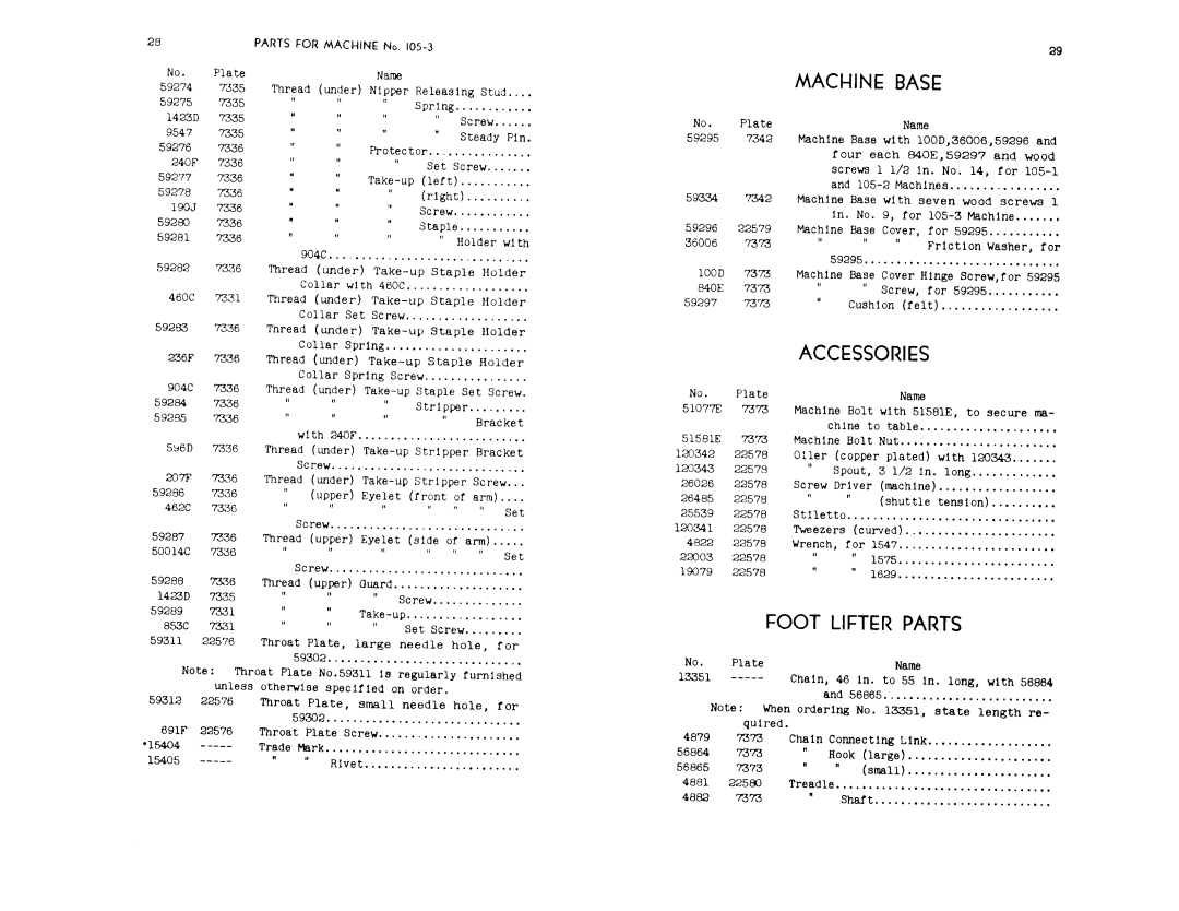 Singer 105-1, 105-2, 105-3 manual 