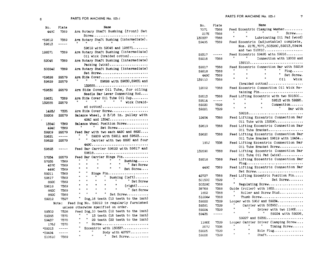 Singer 105-1, 105-2, 105-3 manual 