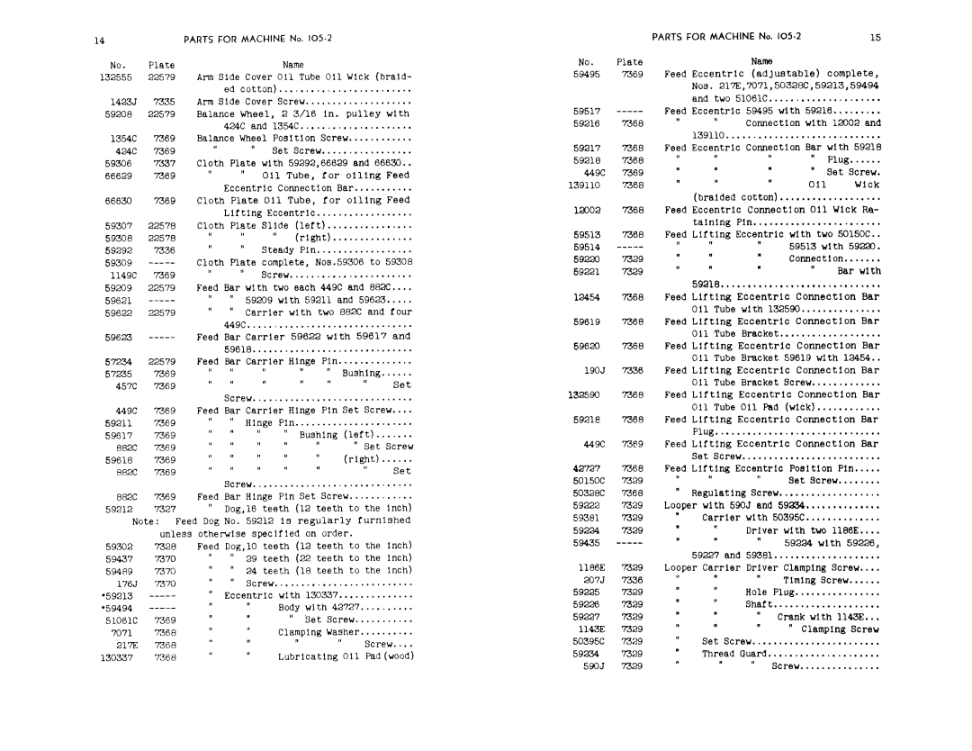 Singer 105-2, 105-1, 105-3 manual 