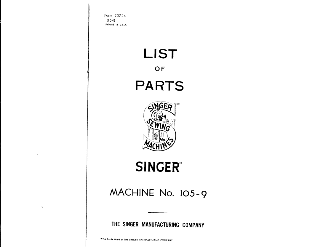 Singer 105-9 manual 