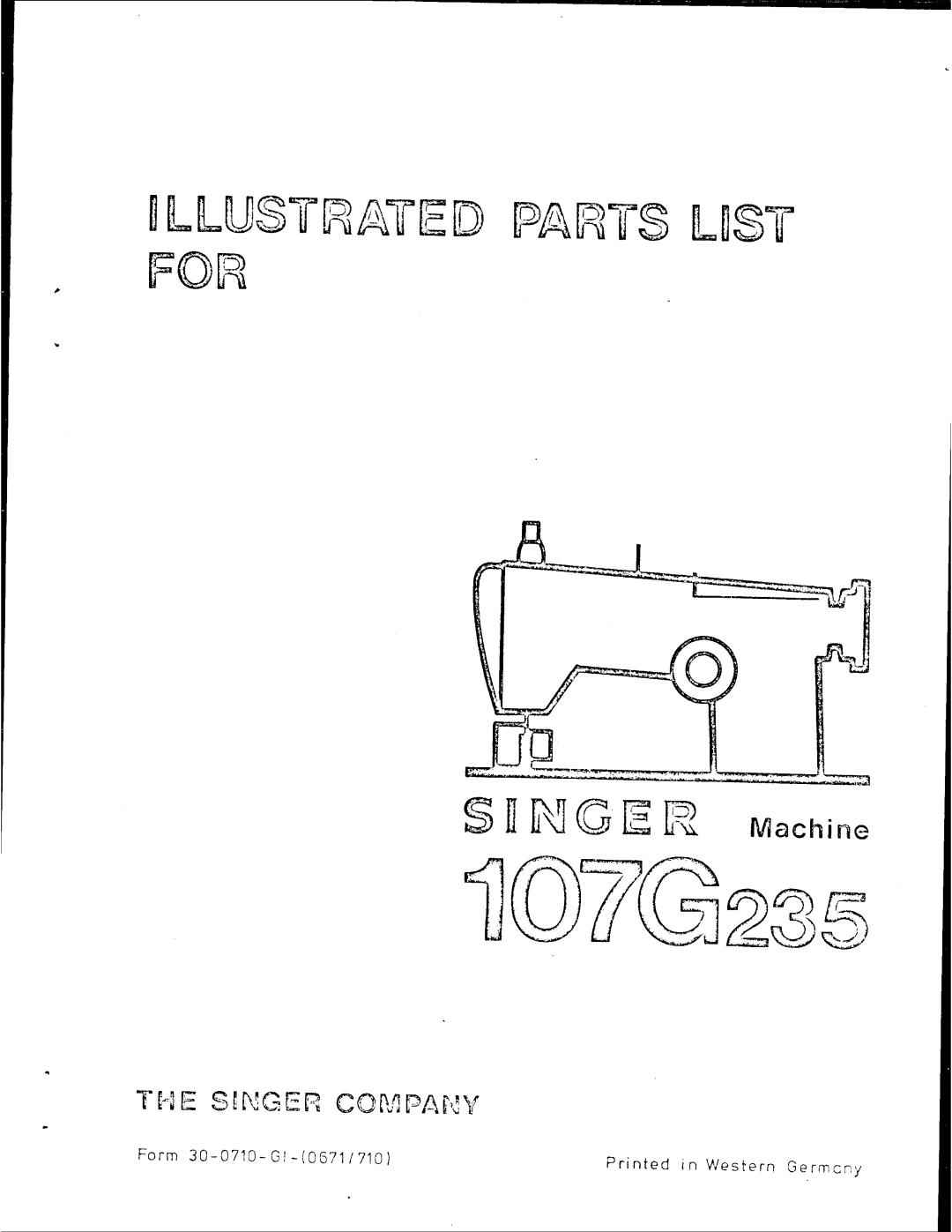 Singer 107G235 manual 