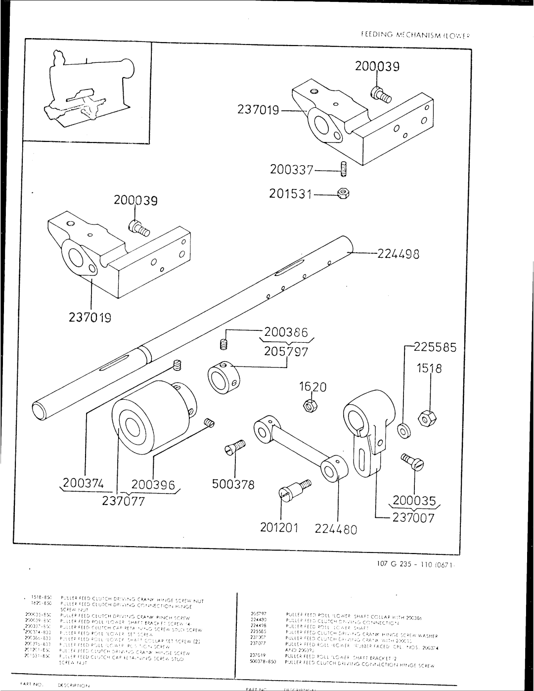 Singer 107G235 manual 