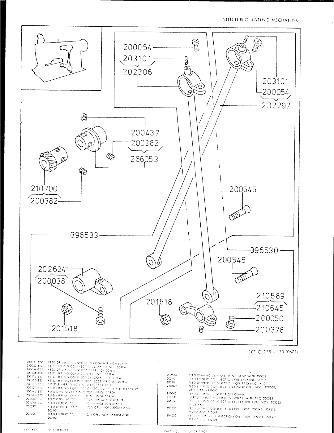 Singer 107G235 manual 