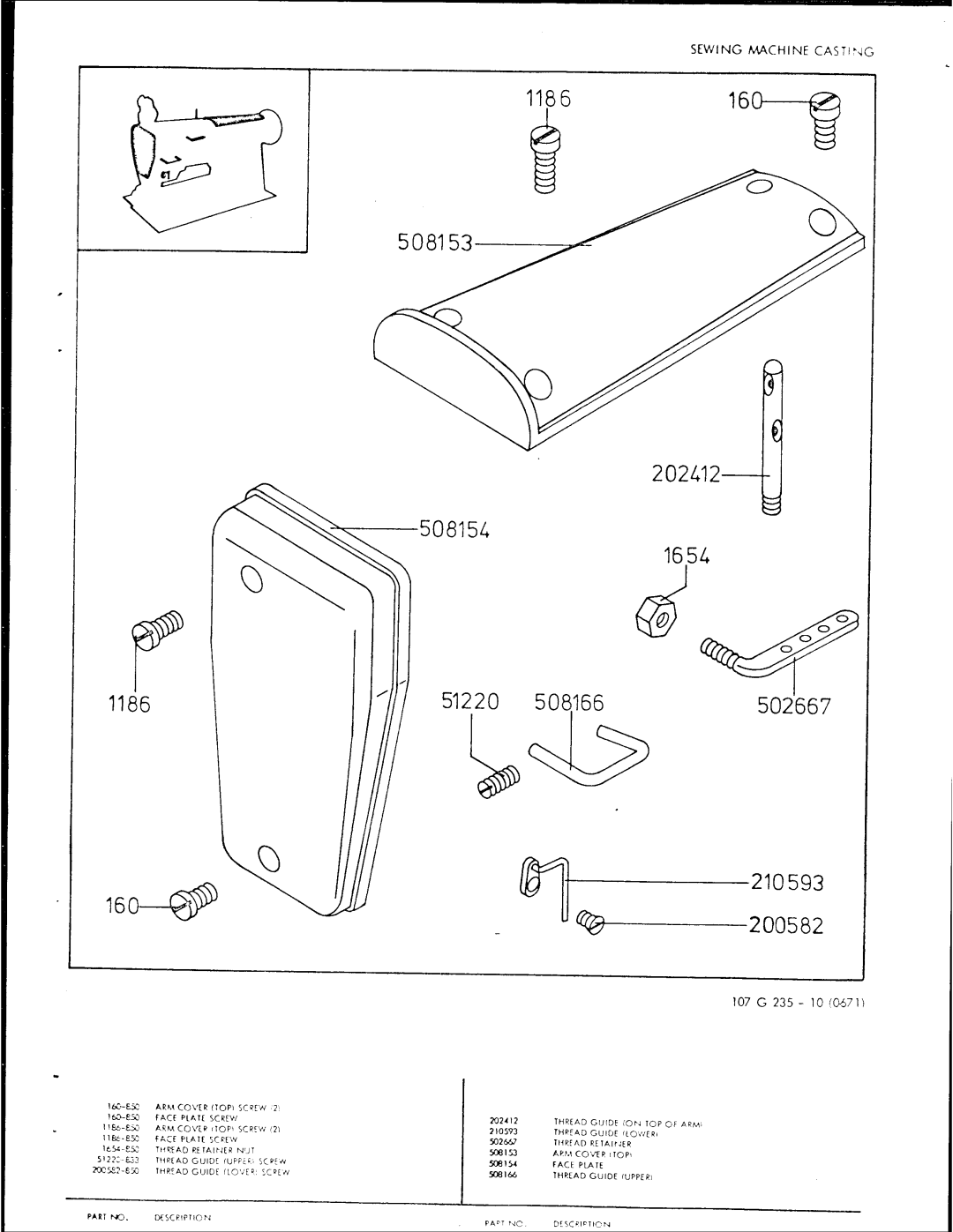 Singer 107G235 manual 