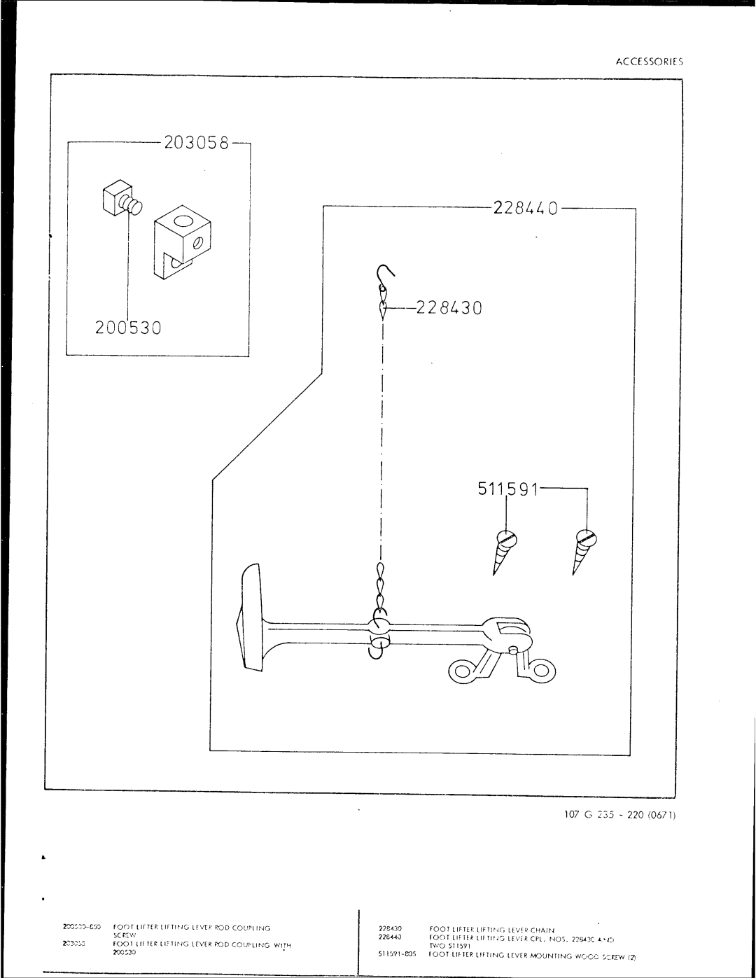 Singer 107G235 manual 