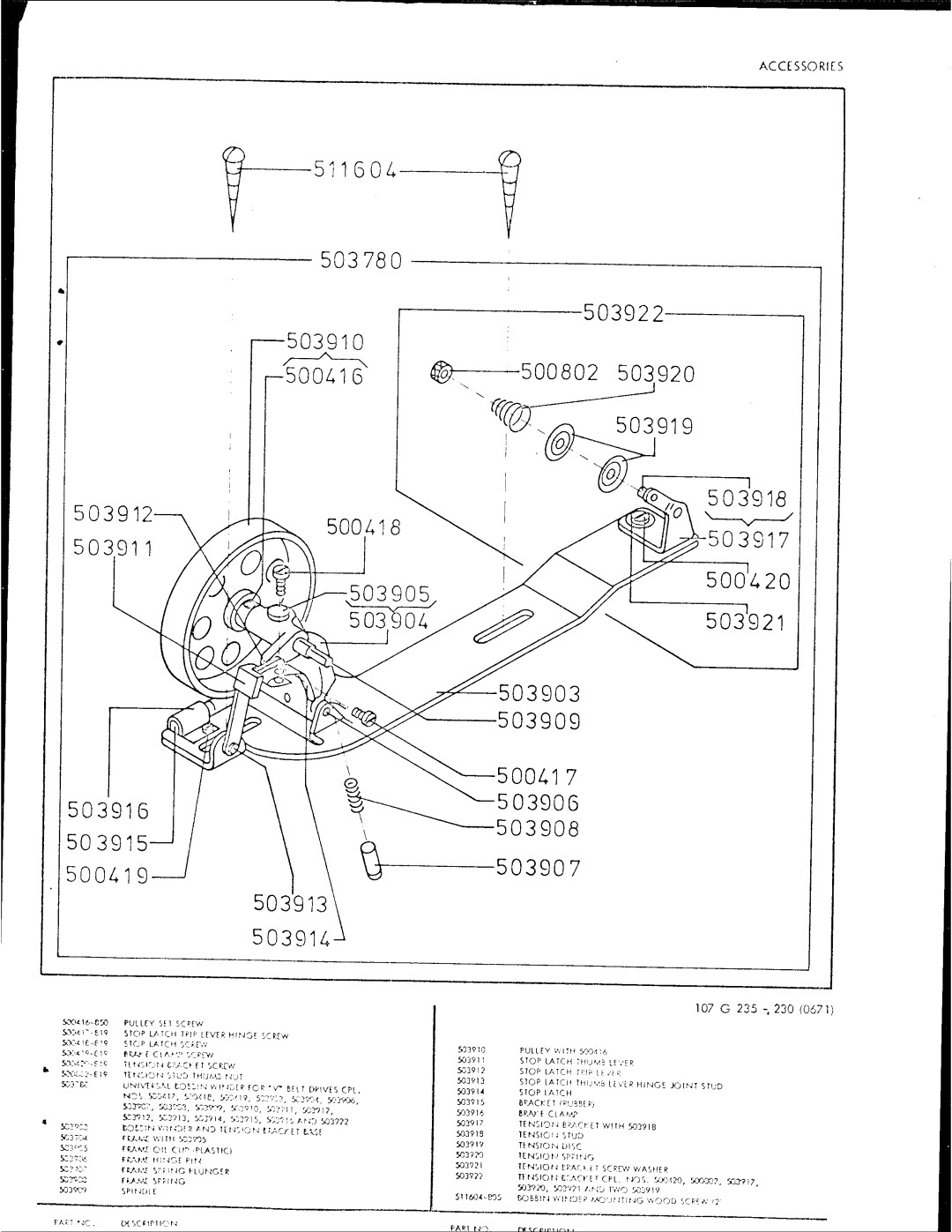 Singer 107G235 manual 