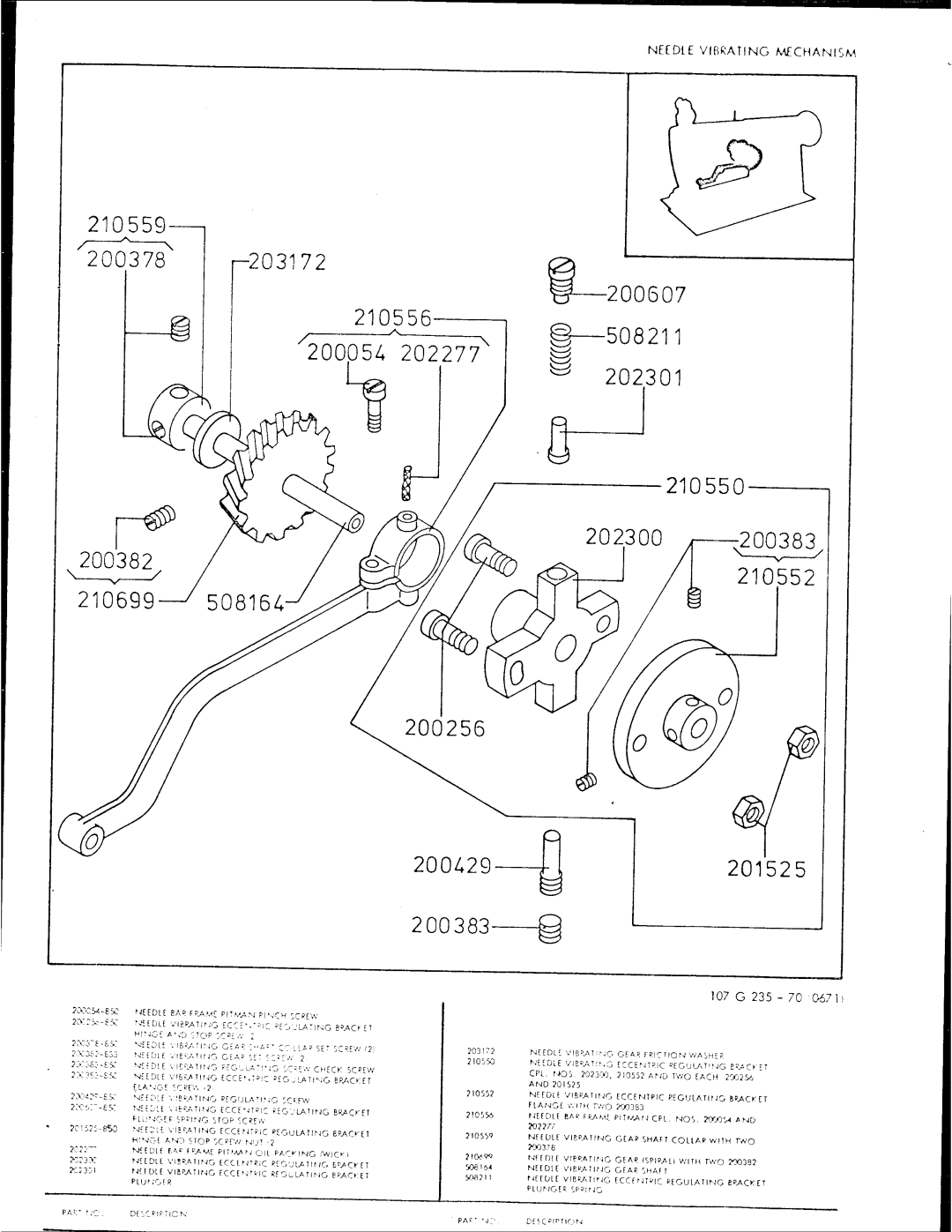 Singer 107G235 manual 