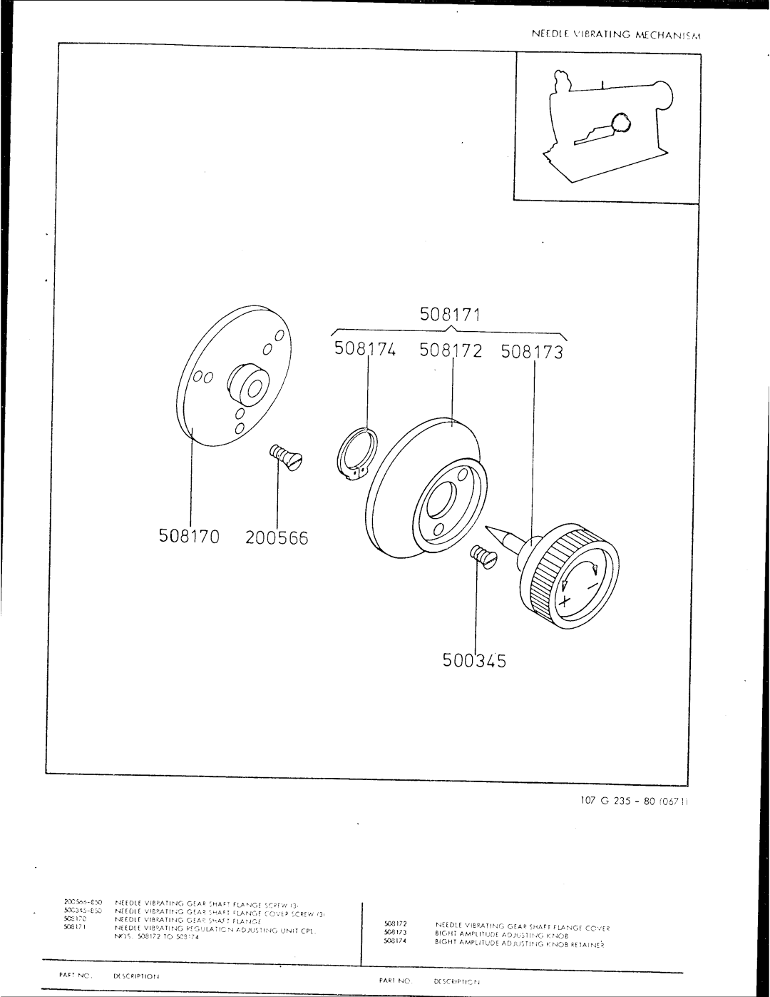 Singer 107G235 manual 