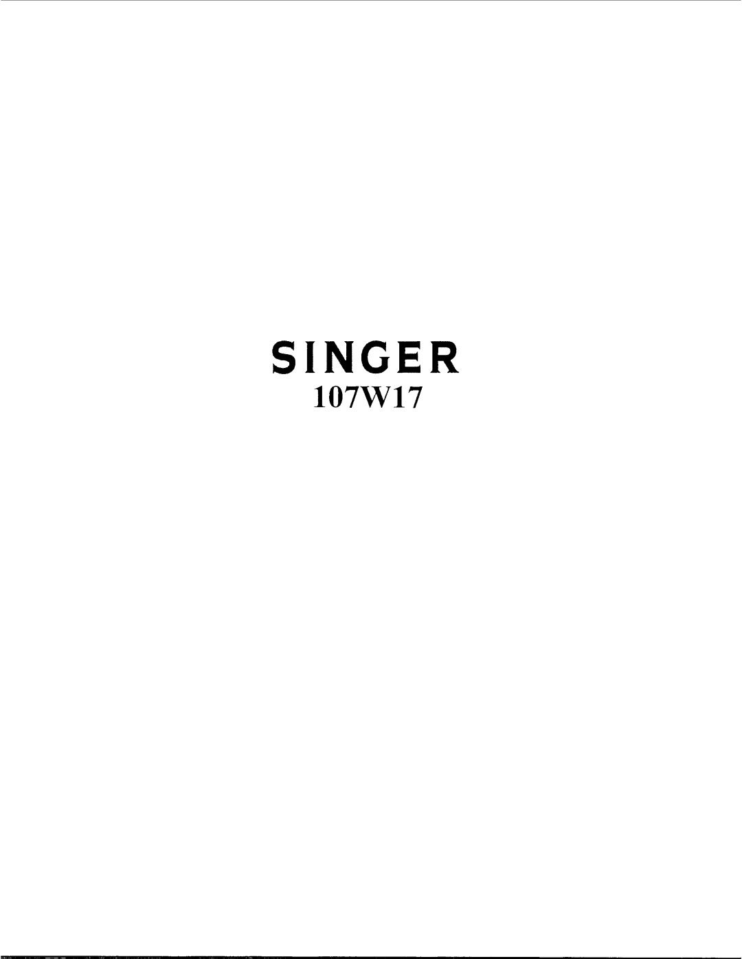 Singer 107W17 manual 