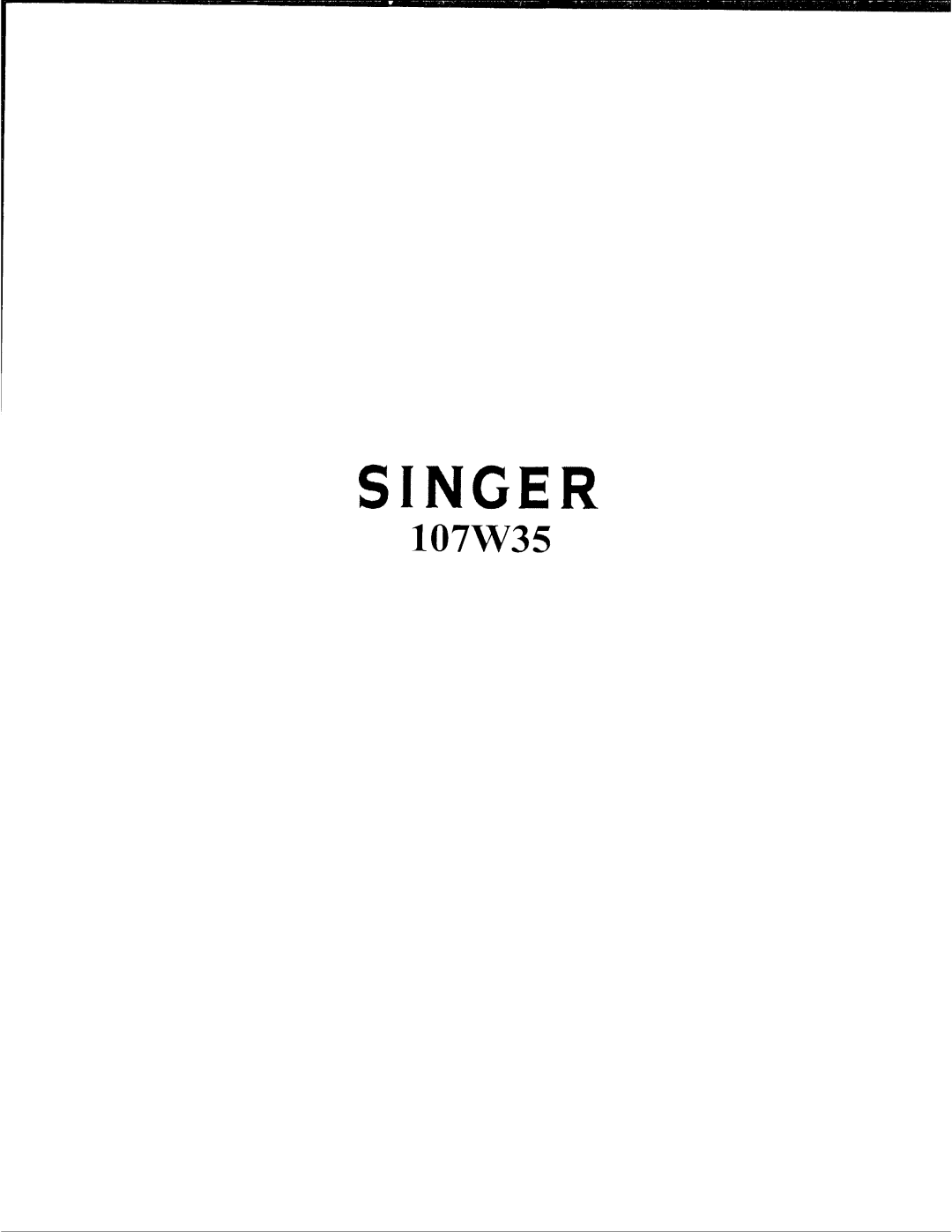 Singer 107W35 manual 