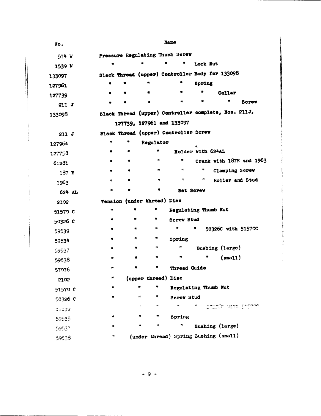 Singer 109-320 manual 