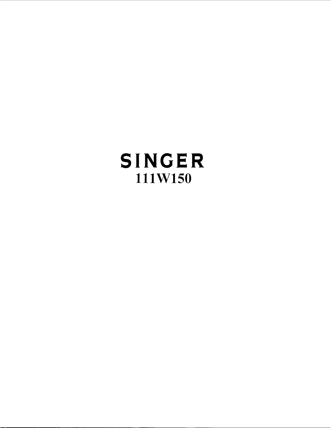 Singer 111W150 manual 