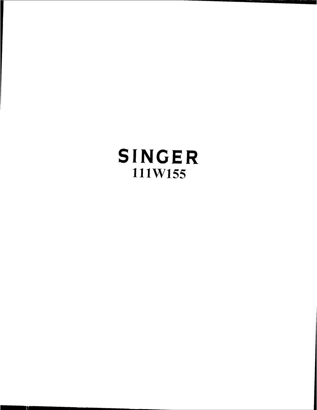 Singer 111W155 manual 