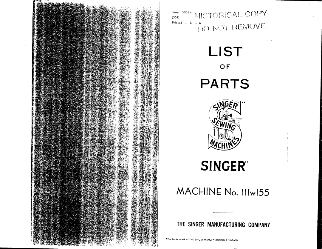 Singer 111W155 manual 