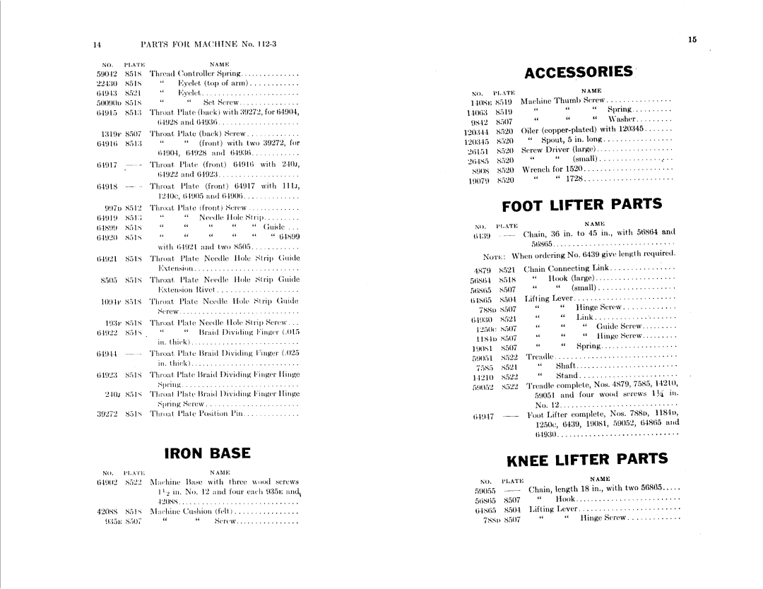 Singer 112-3 manual 