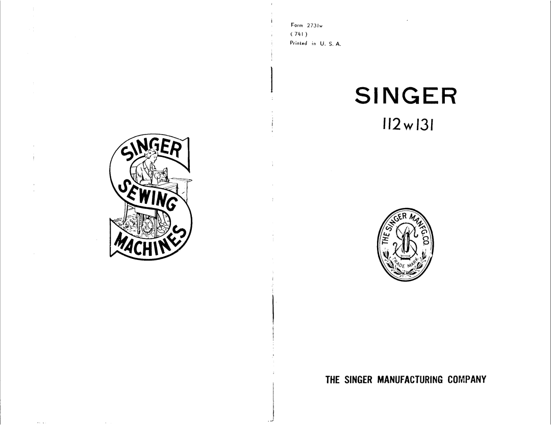 Singer 112W131 manual 