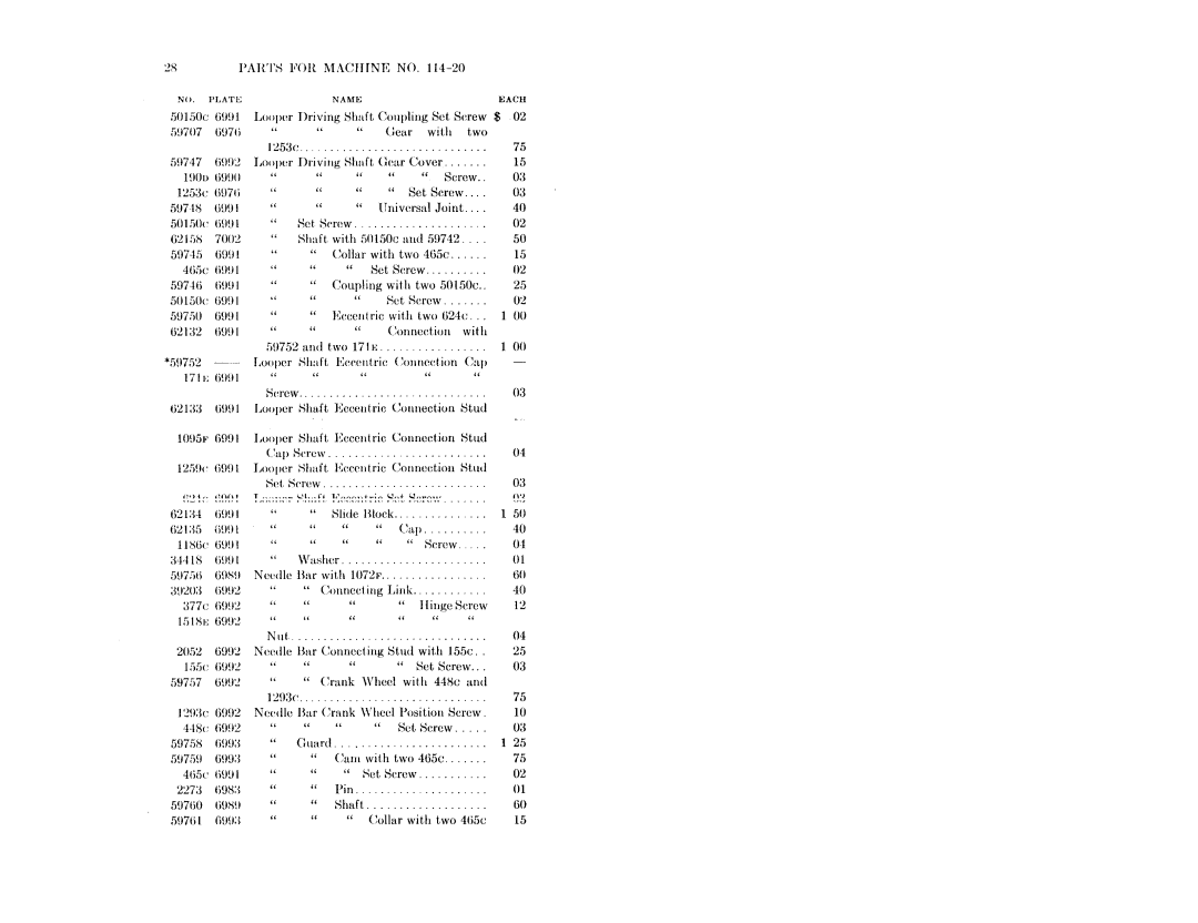 Singer 114-20, 114-1 manual 