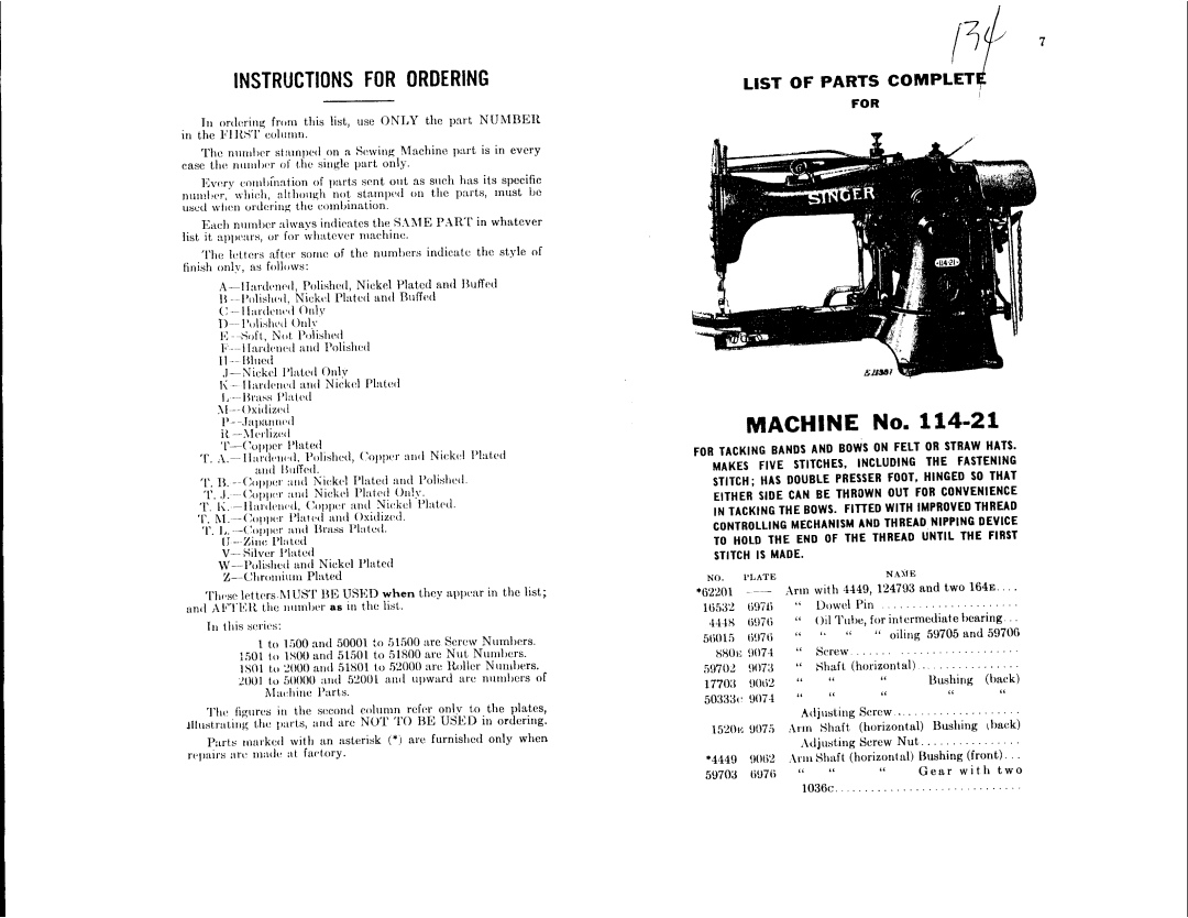 Singer 114-21 manual 