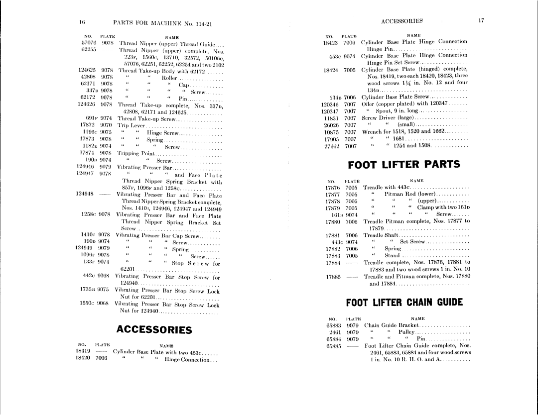 Singer 114-21 manual 