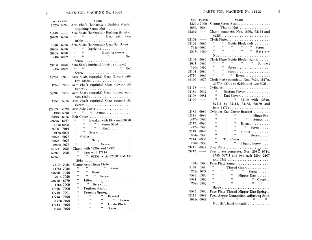 Singer 114-22, 114-24 manual 