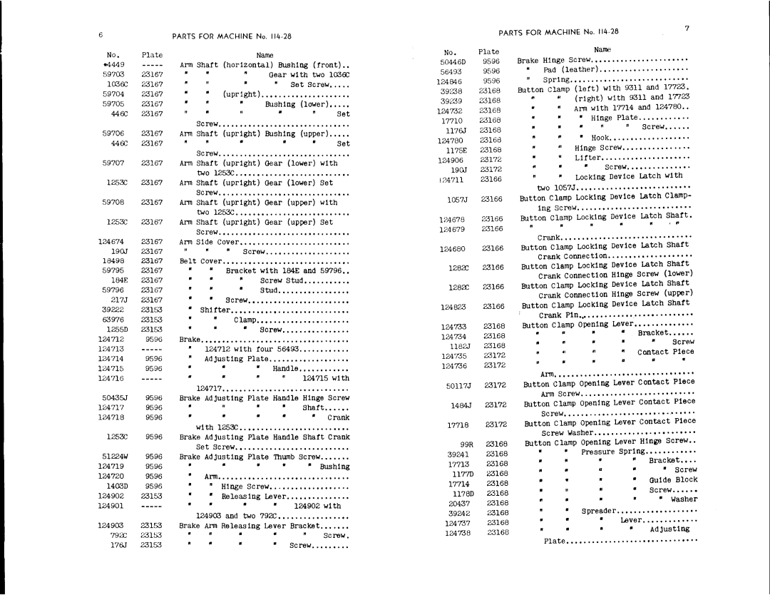 Singer 114-29, 114-28 manual 