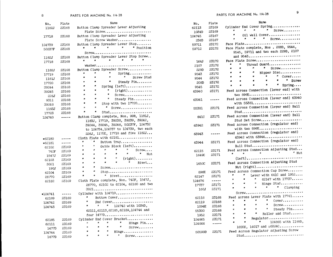 Singer 114-28, 114-29 manual 