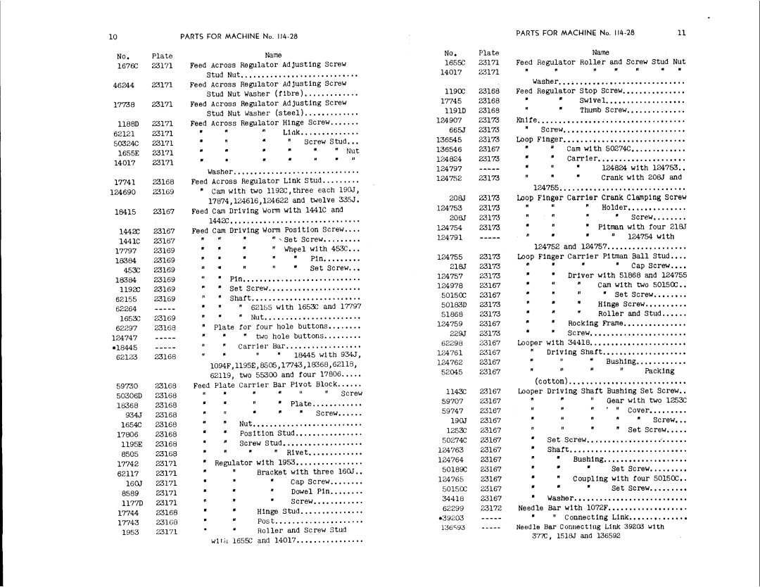 Singer 114-29, 114-28 manual 