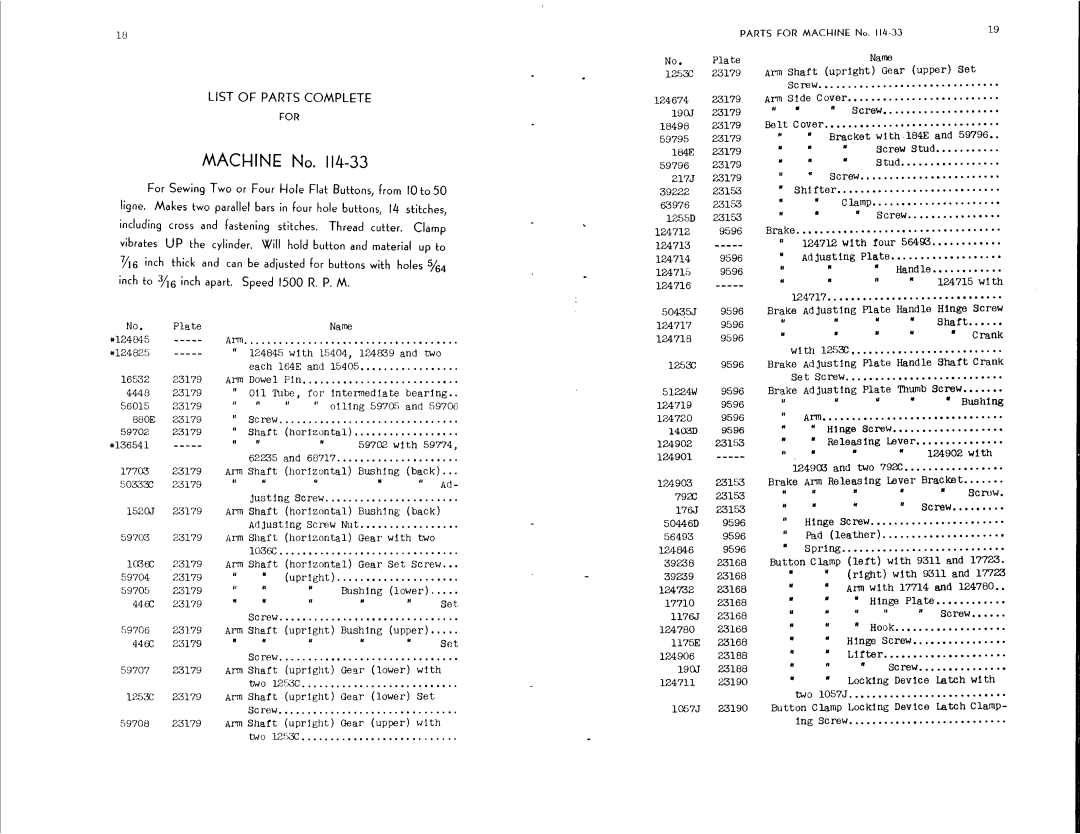 Singer 114-35, 114-34, 114-33, 114-32 manual 